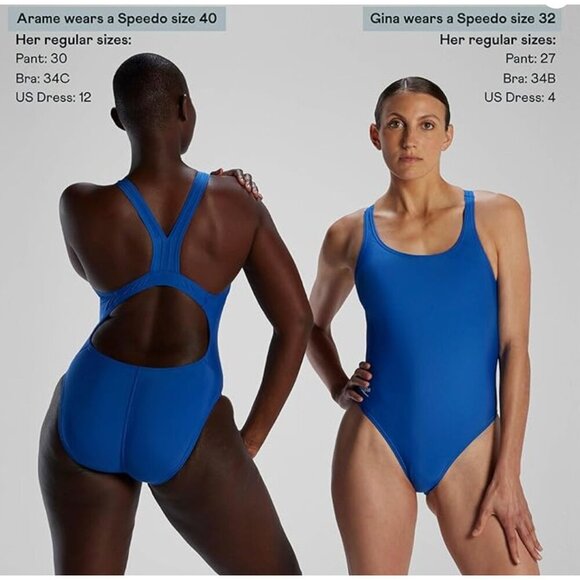 Speedo Pro LT Super Back Swimsuit One Piece Team Blue Speedo Size 10 / 36 NWT - Picture 5 of 15